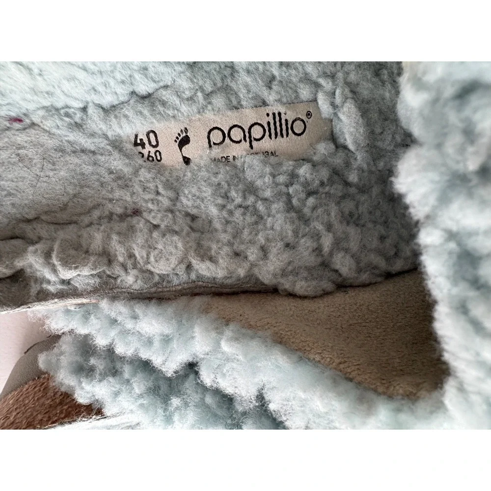 Papillio by Birkenstock - Arizona Big‎ Buckle Shearling - Teddy Faded Aqua Sz 9N